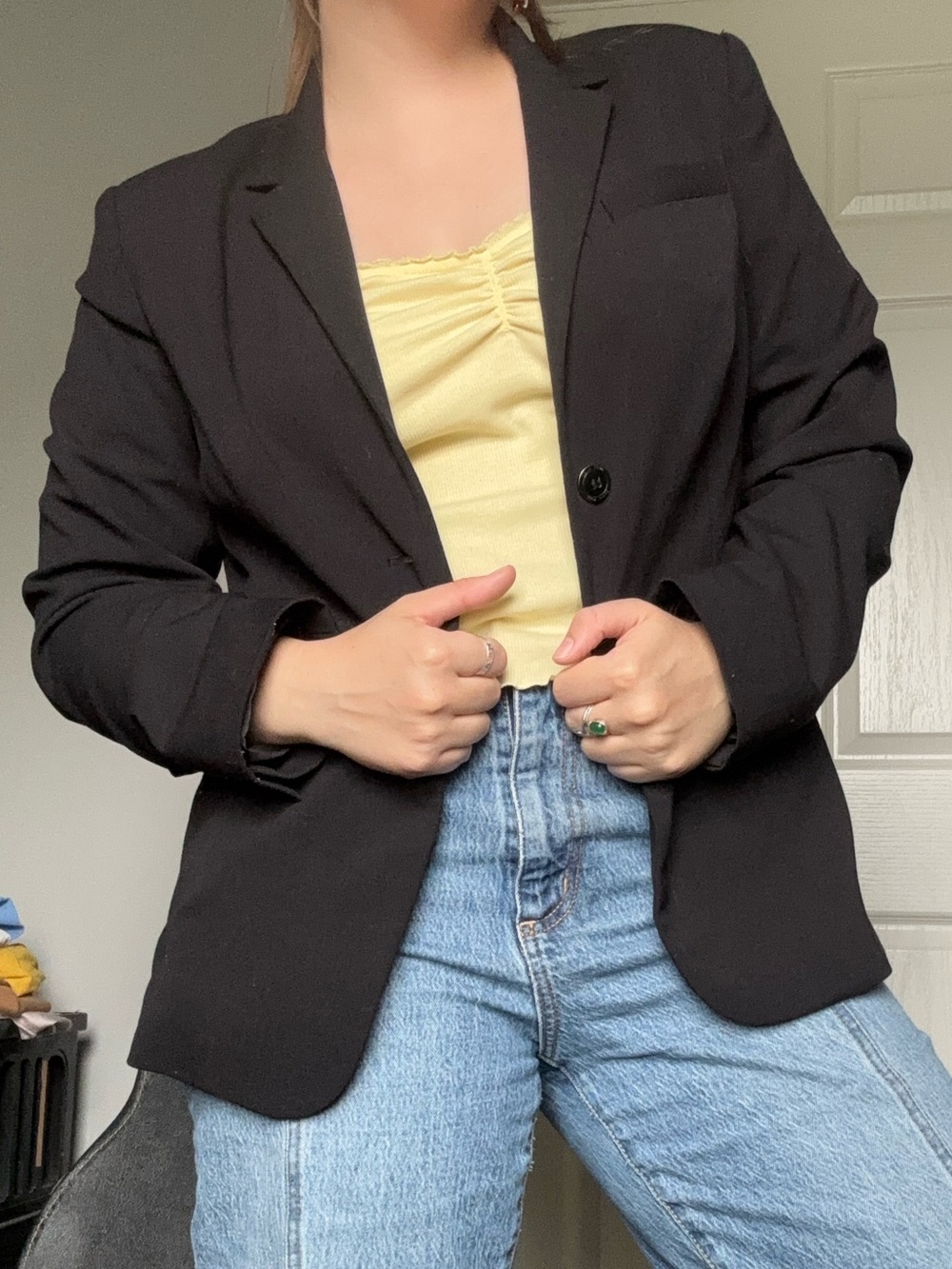 Calvin Klein Black Single-Button Women's Blazer - Tailored Notch Lapel